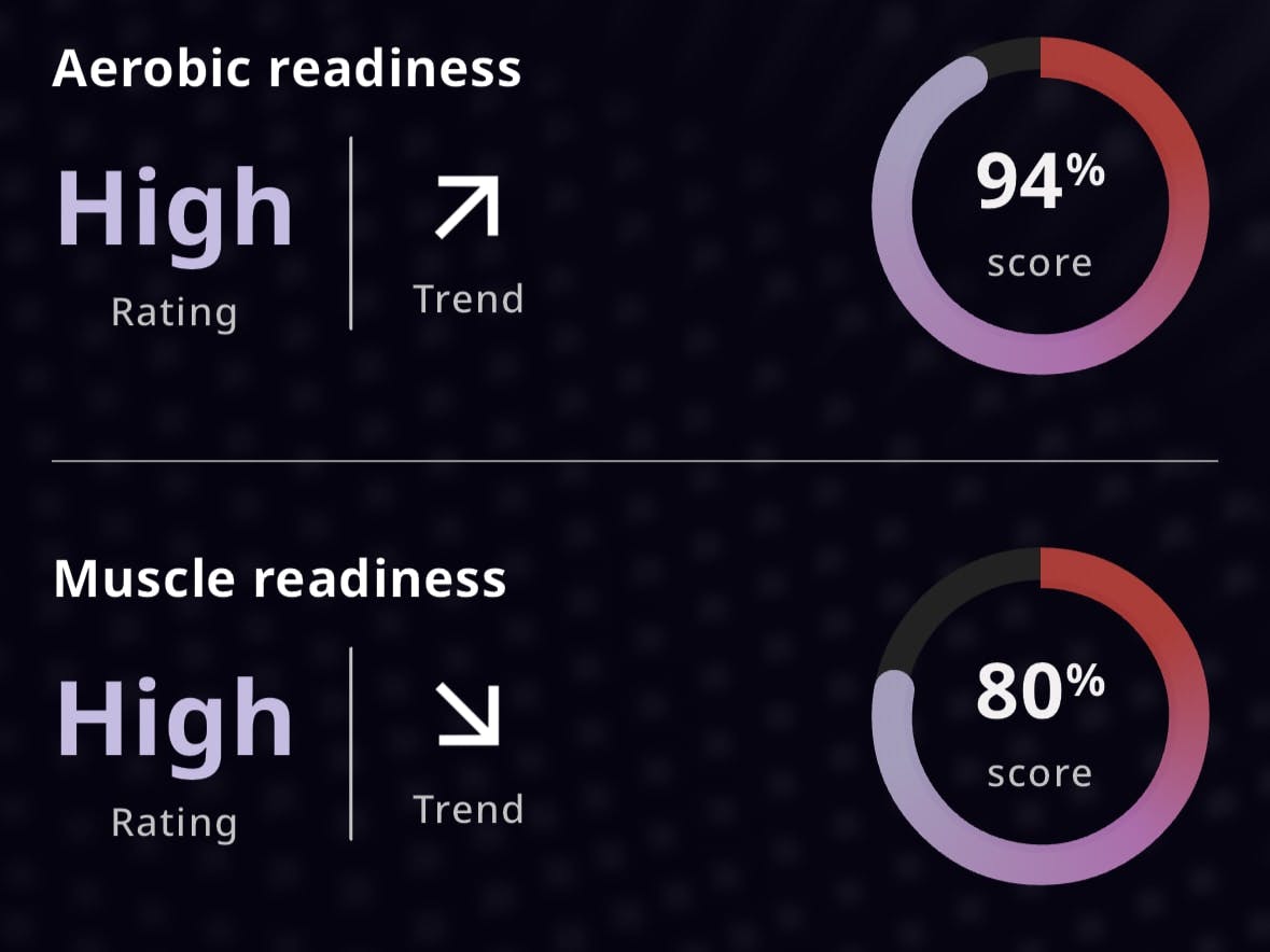 Screenshot of NNOXX Readiness Scores